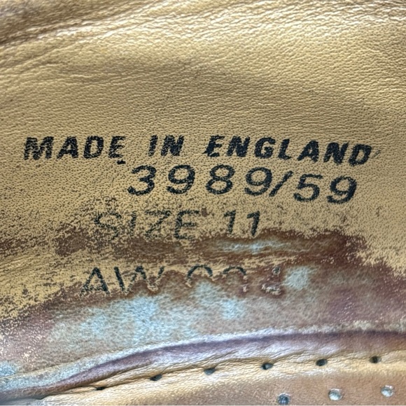 Dr. Martens 3989 Brown & Green Wingtip Brogue Oxfords Made in England Size 12 US main image 13